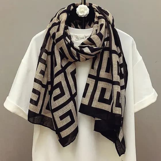 Novo estilo lenço de seda feminino 2025 primavera outono venda quente algodão linho sentir quente cachecol inverno senho