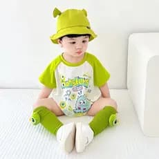 Bebê macacão roupas de verão macacão fino bebê recém-nascido menino macacão Super bonito cem dias lua cheia macacão verã