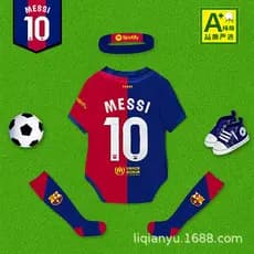 Macacão de bebê Macacão de futebol para bebês Meninos Meninas Macacão Rasa No. 10 Macacão Camisa de Futebol Manga Curta