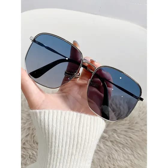 2024 novo estilo 15.7 armação grande transparente azul óculos de sol masculino moda rosto grande exclusivo óculos de sol