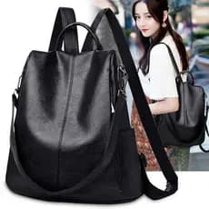 Mochila feminina versão coreana grande capacidade 2025 novo estilo na moda saco All-Match moda Casual mochila de couro m