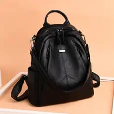 Mochila feminina 2025 novo estilo moda All-Match mochila PU couro macio lazer viagem grande capacidade versão coreana sa