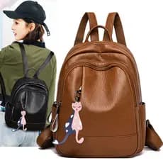 Mochila feminina 2026 novo estilo na moda versão coreana All-Match moda couro macio senhoras grande capacidade estudante