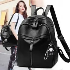 Mochila feminina 2026 novo estilo Street Wear versão coreana moda All-Match senhoras Casual pu mochila de couro macio gr