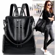 Mochila feminina 2025 novo estilo versão coreana All-Match mochila saco de couro macio Casual moda viagem grande capacid