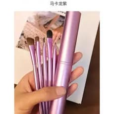 Conjunto de pincéis para sombra de olho, tubo de alumínio para cabelo de pônei Animal, 5 pincéis de maquiagem, conjunto