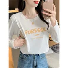 Primavera outono enfermagem topos passeio quente mãe estilo pós-parto roupas de enfermagem All-Match camisetas na moda m