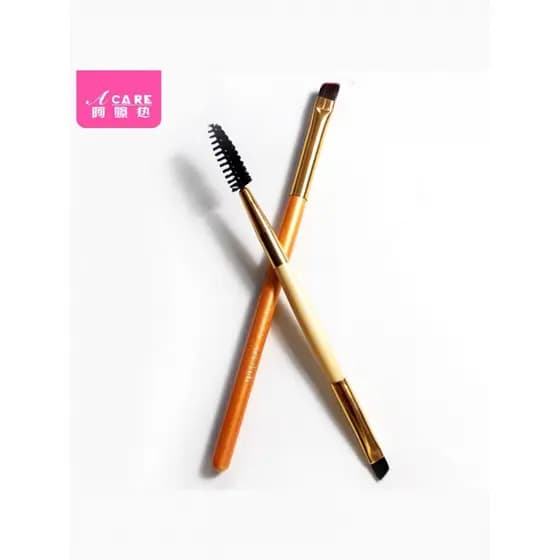 Pincel de sobrancelha/cabeça dupla A1pq801-pincel de pó de sobrancelha chanfrado curling espiral cabeça cílios curling e