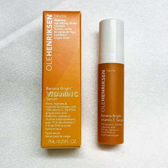 Beauty Ole Henriksen Banana Whitening 15% VC Essência Antienvelhecimento Hidratante Firmador Lifting 7ml Amostra Média P