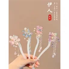 Crianças hairpin estilo antigo borla passo agitando estilo chinês cocar menina hairpin acessórios de cabelo menina estil