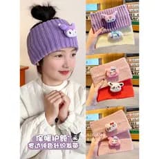 Crianças de malha bandana outono inverno novo estilo meninos meninas bandana meninas esportes quente bandana proteção di