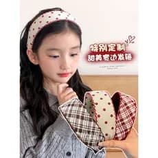 Outono inverno crianças bandana de aba larga 2025 novo estilo Floral bordado meninas Hairpin Headdress grandes crianças