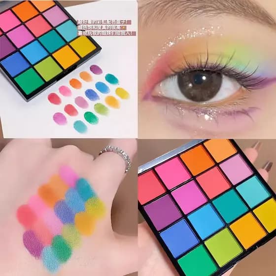 Cor fosca palco maquiagem estudante mostrar azul verde criativo maquiagem dos olhos paleta de sombra perolado à prova dw