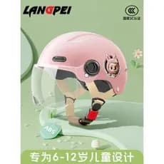 Capacete infantil para motocicleta elétrica, capacete de segurança para meninas de 6 a 12 anos, quatro estações, modelo