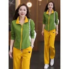 Tamanho grande moda estilo ocidental terno esportivo feminino 2025 primavera outono novo estilo redução de idade solto m