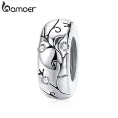 Bamoer Bead Espaçador de Silicone com Padrão Clássico para DIY, Acessórios para Pulseiras e Colares, Presente para Mulhe