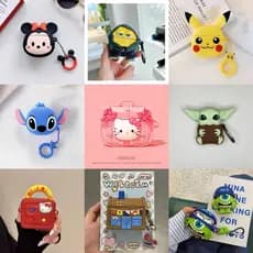 Capa Protetora de Fone de Ouvido com Tema de Desenho Animado para AirPods 4 Pro 2 3, Resistente a Impactos, Compatível c