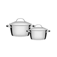 Jogo de Panelas 2 peças Tramontina Allegra Aço Inox Fundo Triplo