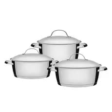 Jogo De Panelas 3 Peças Inox Fundo Triplo Allegra Tramontina 22cm 24cm panela grande caldeirão