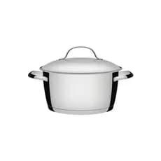 Caçarola Funda Tramontina Allegra Aço Inox Fundo Triplo 22 cm 4,2L panela grande caldeirão
