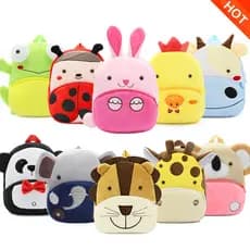 Nova Mochila Escolar Kawaii de Pelúcia para Crianças, Bebês e Jardim de Infância para Meninas, Mochila de Animal em 3D