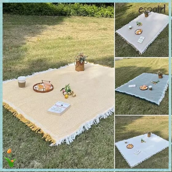 Tapete de piquenique ESPOIR, manta impermeável para exterior de 90-150 cm, toalha de mesa macia e portátil para exterior