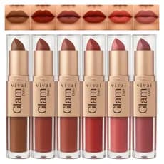 Batom Glam Acabamento Em Matte 2 Em 1 – Escolha Sua Cor - Vivai