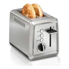 Torradeira Inox Elite Elétrica 230ºc 850w 7 Níveis De Torra 2 Fatias Grossas Bandeja Migalhas Removível - Hamilton Beach