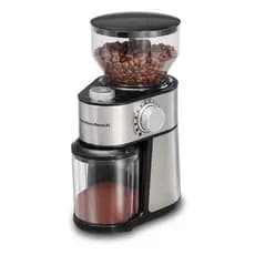Moedor De Café Grande Hamilton Beach Inox 18 Configurações De Moagem Grossa a Extrafina Quantidades Ajustáveis