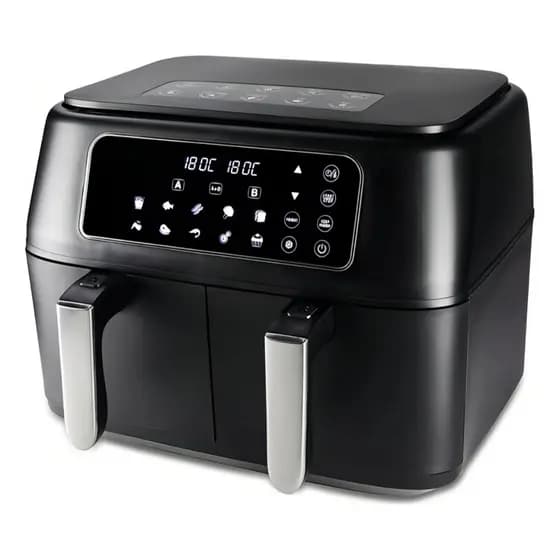 Fritadeira Dual Air Fryer Eletrica Painel Digital Inteligente 12 Funções Forno Dual Fryer 8 Litros 1700W Hamilton Beach