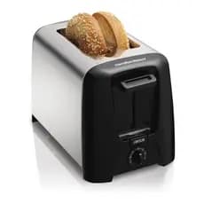 Torradeira Inox Elétrica 750w 2 Fatias Largura Ampla 7 Torras Ajuste Tipo De Pão Com Bandeja De Migalhas - Hamilton Beac
