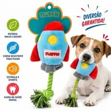 Pelúcia Para Pet Foguete Espacial Brinquedo Criativo Cães E Gatos Fluffie