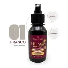 Tônico Capilar Cresce Mais Crescimento Acelerado 100ml Barba Cabelo e Bigode Antiqueda Fortalecimento Glammais