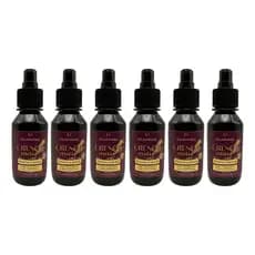 6 Tônico Capilar Cresce Mais Crescimento Acelerado 100ml Barba Cabelo e Bigode Antiqueda Fortalecimento Glammais
