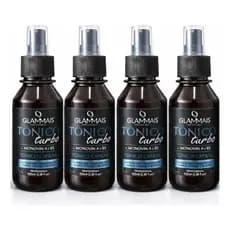 4 Tônico Capilar Turbo 100ml Crescimento Acelerado Barba Cabelo e Bigode Antiqueda Fortalecimento Glammais Professional
