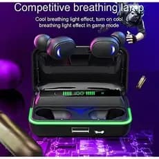 Fone De Ouvido E10 Bluetooth 5.3 Gamer –Power Bank, Graves Potentes, Baixa Latência,Jogos e Mús