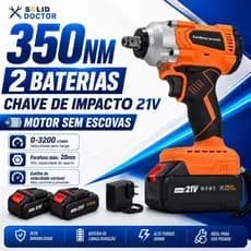 SOLID DOCTOR Chave de Impacto 21V Sem Fio Brushless 350Nm Com Bateria Recarregável