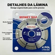 Kit 3 Discos De Corte Diamantado 4", Alta Duração Para Porcelanato, Cerâmica, Granito E Madeira