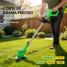 Cortador de Grama Elétrico com 2 Baterias 21V para Maior Autonomia