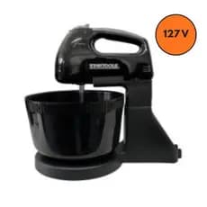 Batedeira Misturador Elétrico Compacto 127V/220V 2 Litros Preto Multifuncional Utensílio de Cozinha