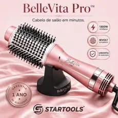 Escova para Cabelo Secadora Alisadora Profissional Bivolt 1300W Original Modeladora Seca Reduz Frizz