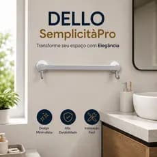 Organizador Multiuso Suspenso Com Ganchos Armário Cozinha Banheiro Madeira Branco DelloSemplicitàPro