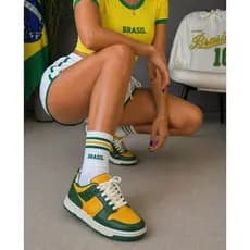 Tenis Brasil masculino e feminino,casual,moderno,confortável,dia a dia,academia,promoção