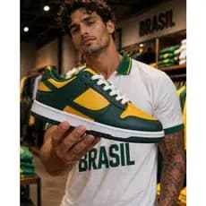 Tênis Skate Masculino Brasil Amarelo