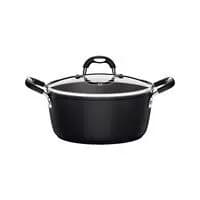 Caçarola Tramontina Mônaco Induction em Alumínio com Revestimento Interno e Externo Antiaderente Preto 22 cm 3,5 L
