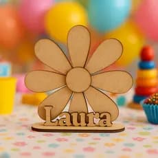 Centro de Mesa Lembrancinha Margarida Mdf 3mm  Festa Cha de Bebê