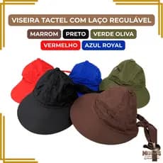 Viseira Feminina Em Tactel Com Regulagem Bolso Lateral E Laço Proteção Solar UV Praia Clube