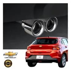 Ponteira Dulpla De Escapamento Original Gm Onix Turbo 2022  Prateado