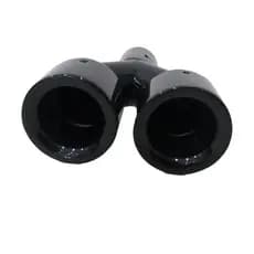 PONTEIRA DE ESCAPAMENTO AÇO BLACK PIANO BOCAL DUPLO ONIX (98553127)