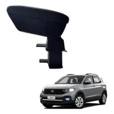 Apoio De Braço Central Vw Tcross Preto Em Couro 2024 2025